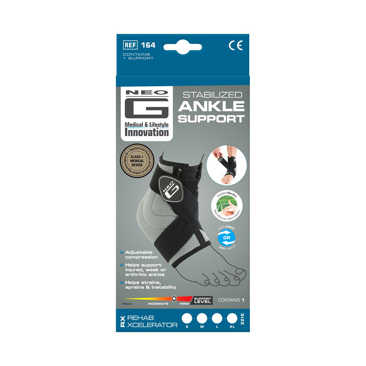 Neo G RX stabilisert ankelstøtte X-Large - Britisk produkt