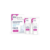 Veet Pure Hair Removal Kit face sensitive skin 2x50ml (British brand)