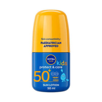 Boots NIVEA SUN Kids Caring Roll-On Sun Cream 50+ Very High 50ml- Buy online at McGrocer