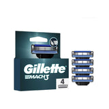Gillette Mach3 Rasierklingen-Ersatzklingen 4er-Pack, UK-Version