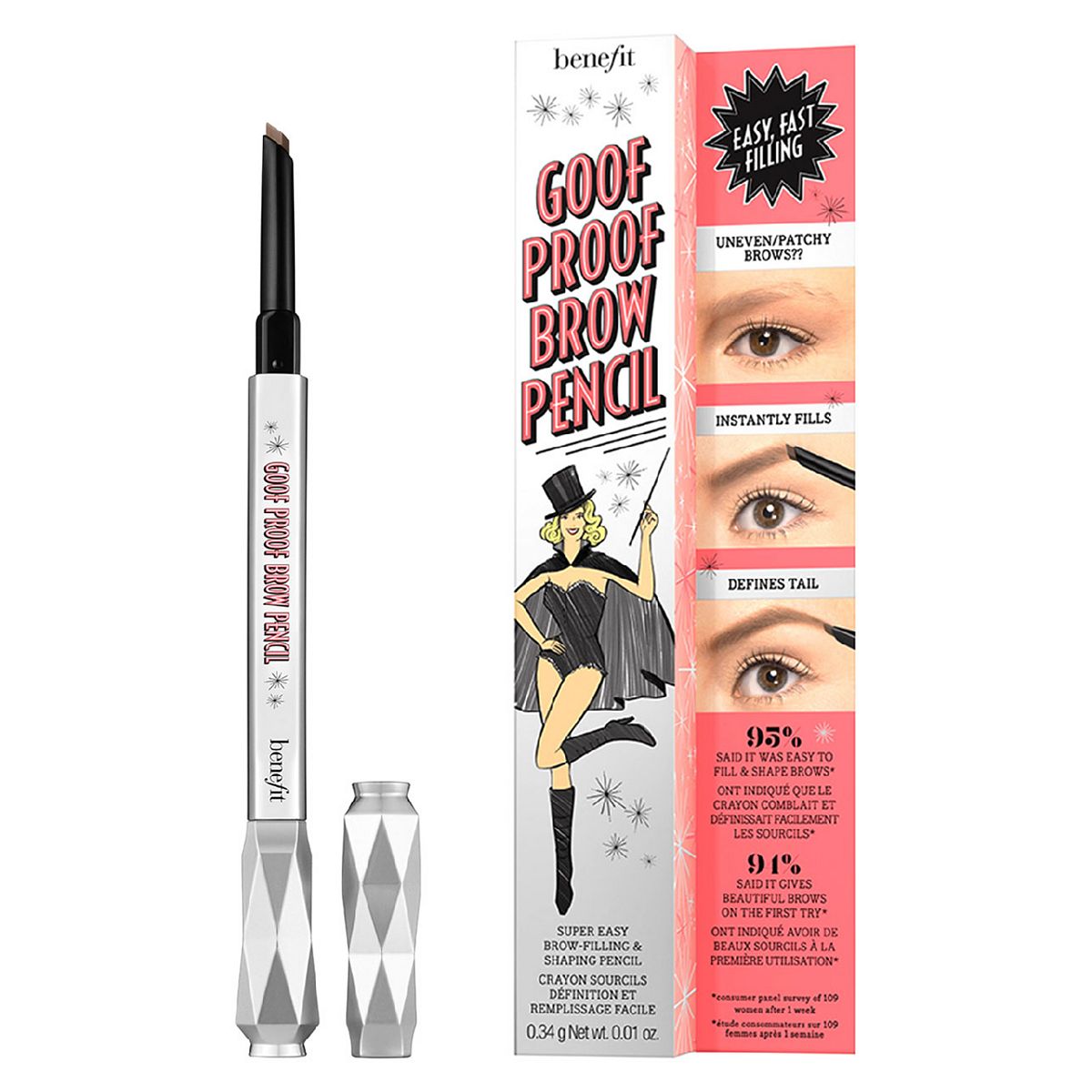 Benefit Goof Proof Brow Pencil super easy brow-filling & shaping pencil GOODS Boots   