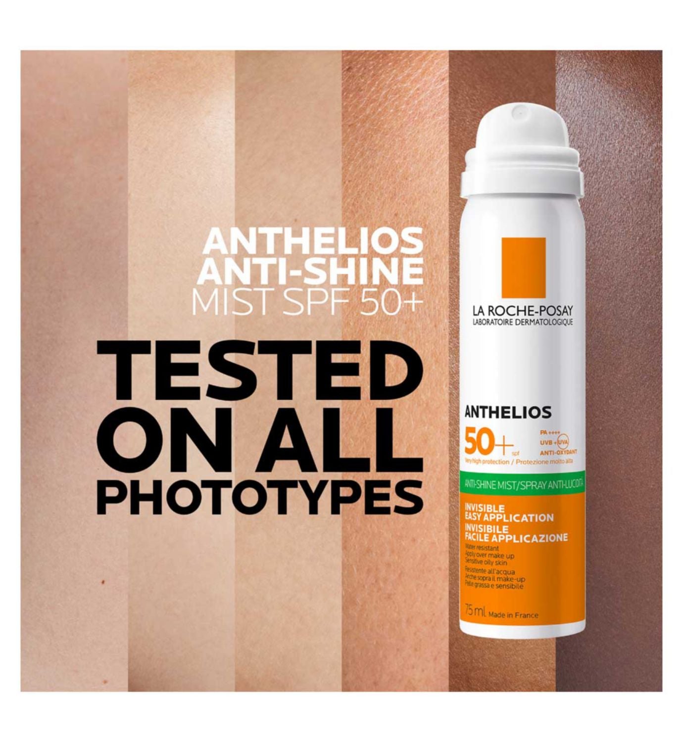 La Roche-Posay sunscreen invisible anti-shine mist 75ml - British product
