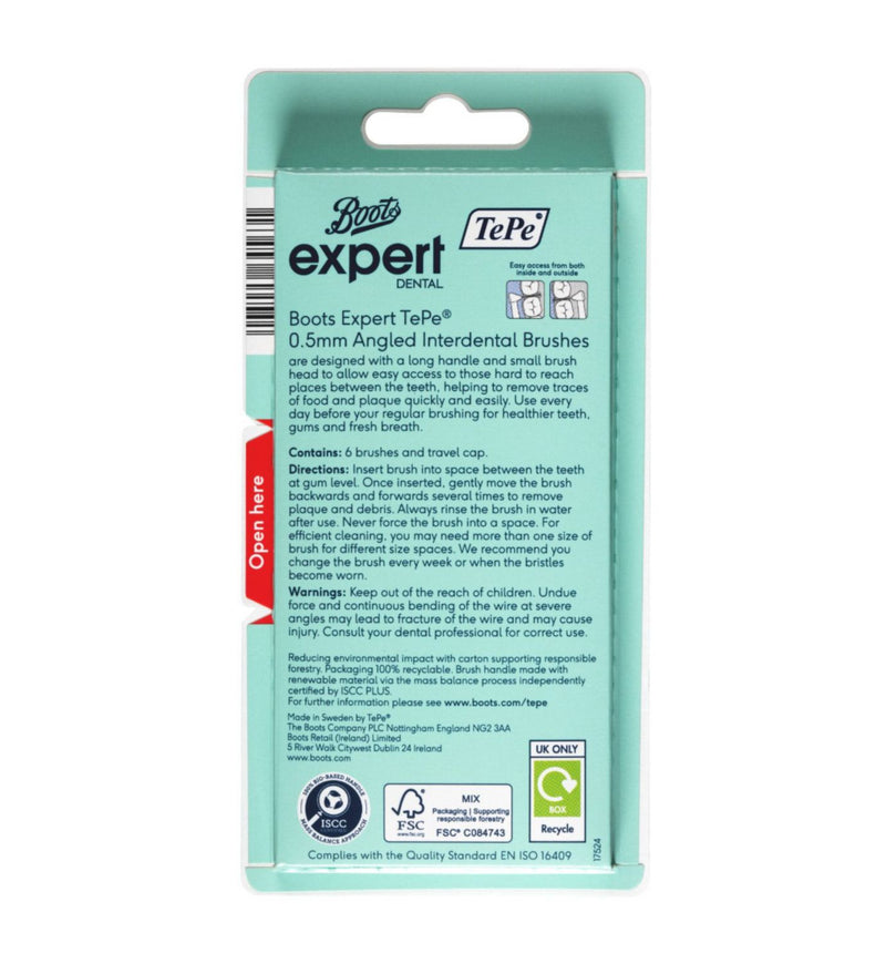 TePe Interdental Brushes Red 0.5mm Set 6 - British product