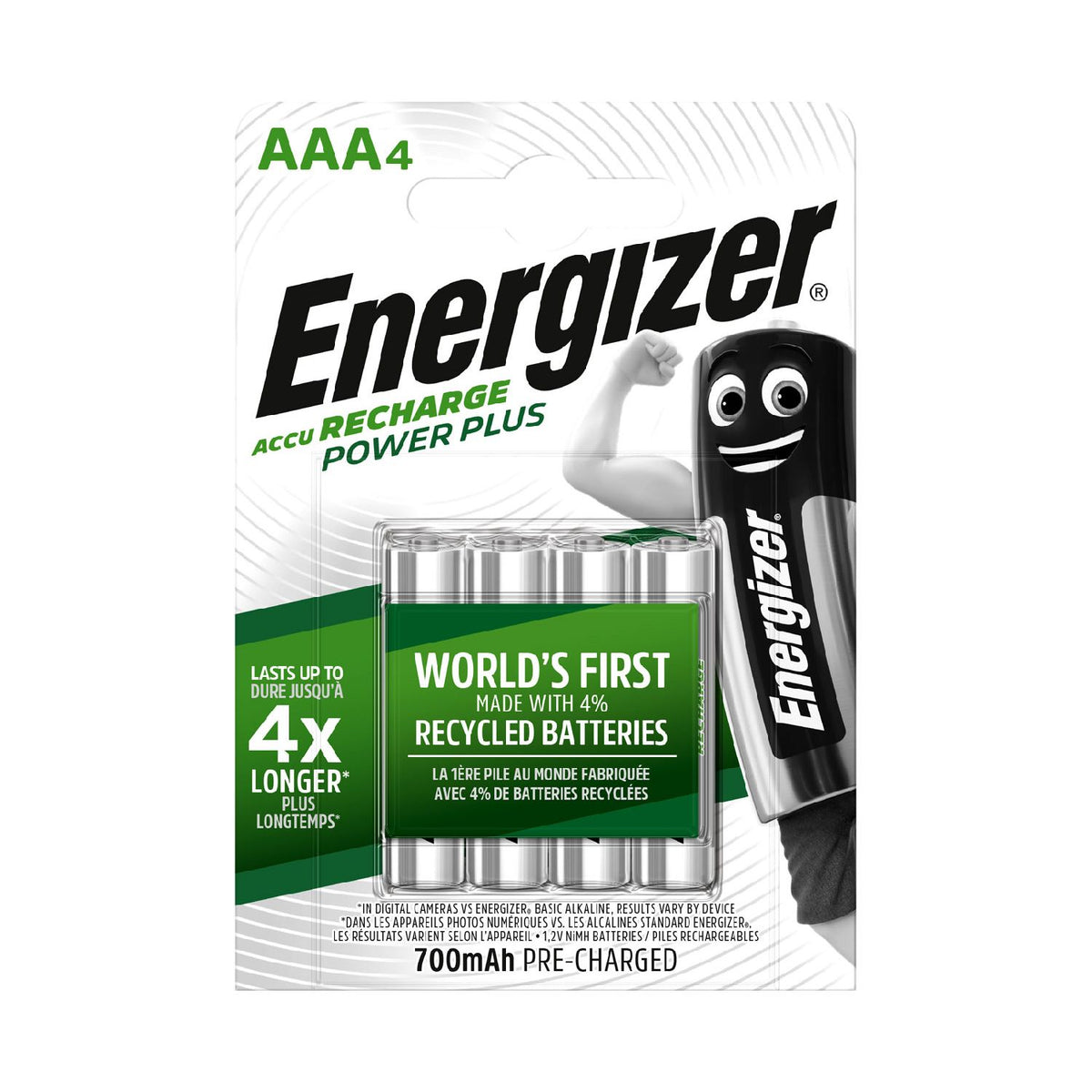 Energizer Recharge Power Plus AAA 4 Pack Batteries