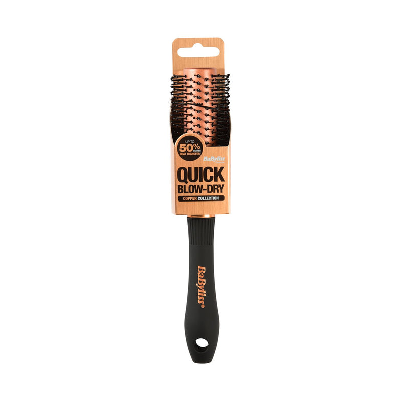 BaByliss small thermal barrel brush copper nylon pins (British brand)