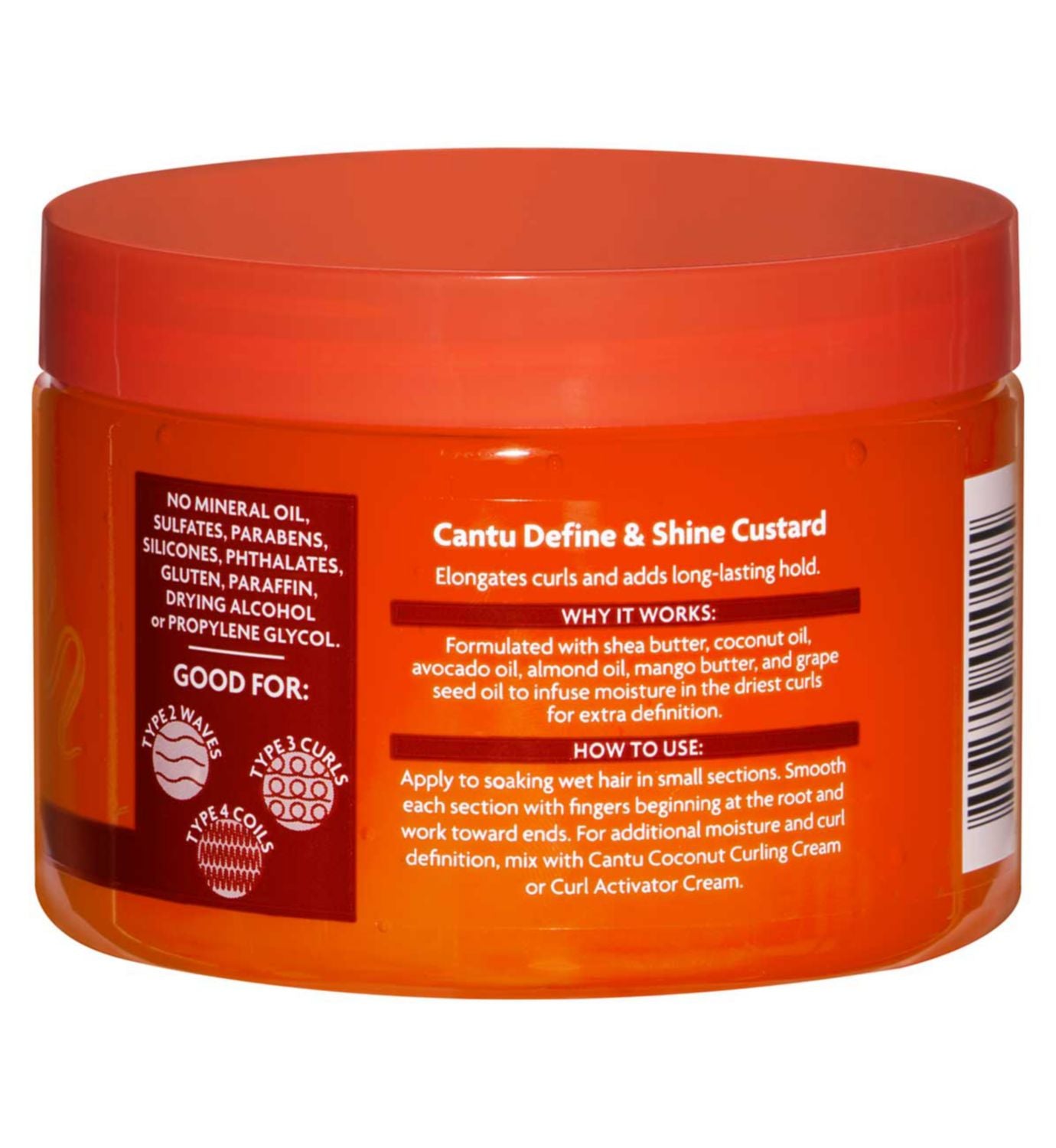 Cantu Shea Butter Define Shine Custard 340g imported from the UK
