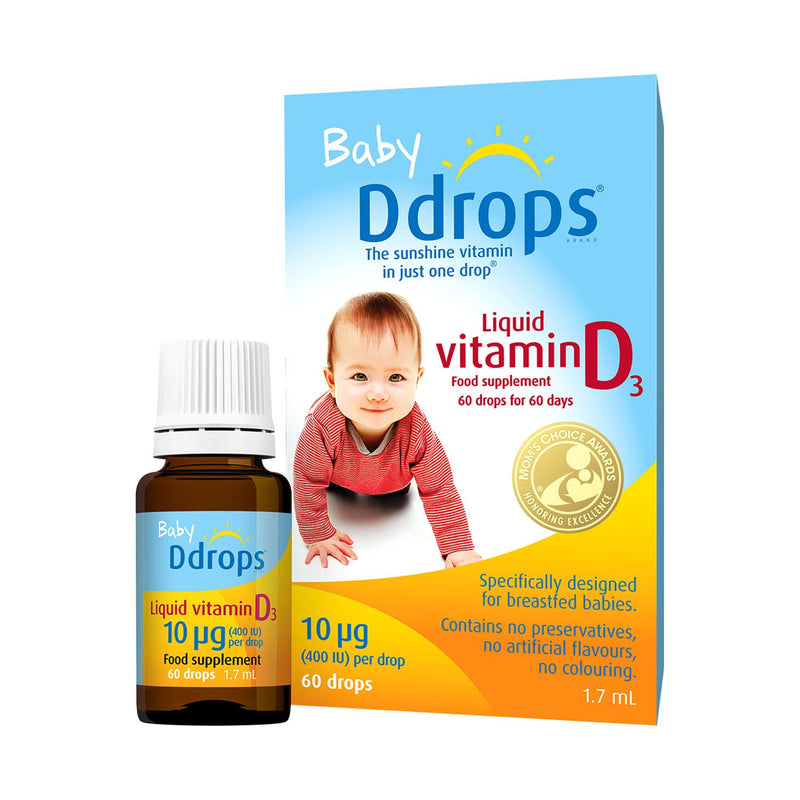 Baby Ddrops Liquid Vitamin D3 10 µg 60 Drops 17ml