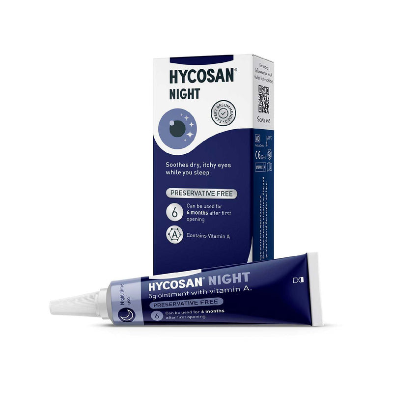 Hycosan Night eye ointment 5g, imported from the UK