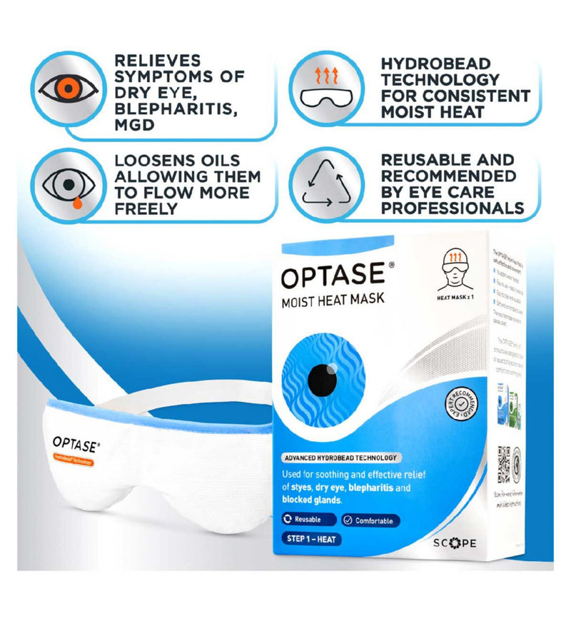 Optase Moist Heat Mask reusable eye mask - British product