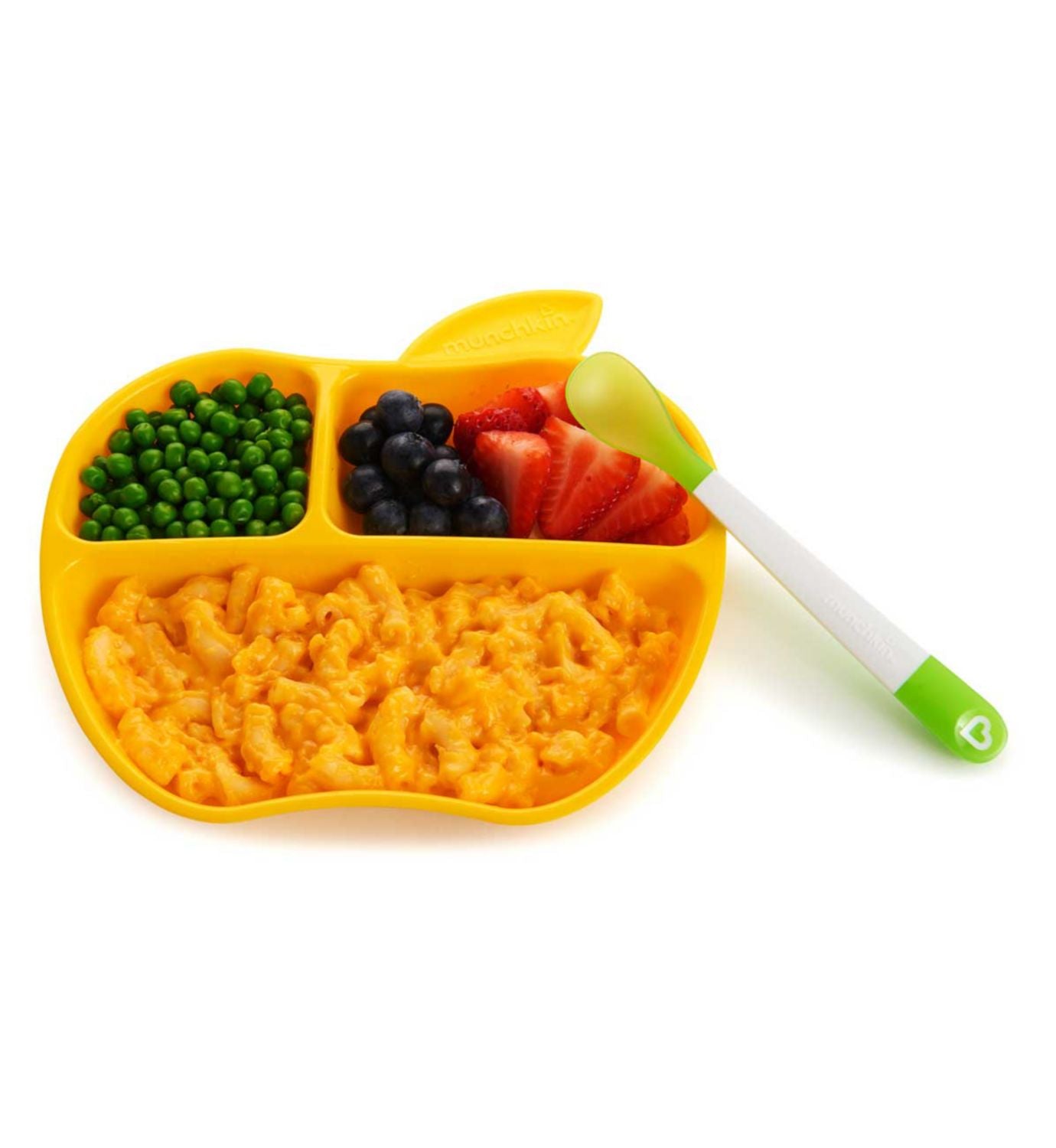 Munchkin apple-shaped baby divided plates set of 3 - British product