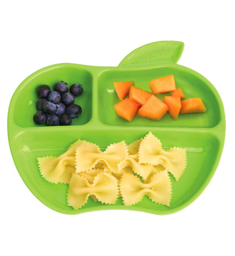 Munchkin apple-shaped baby divided plates set of 3 - British product