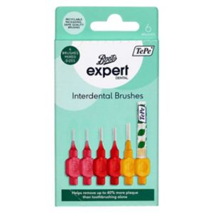 Boots Expert Tepe mixed interdental brushes with travel cap - British product