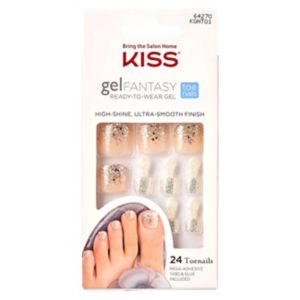KISS Gel Fantasy Zehennagel Kit Lotta Oomph 24 Stück künstliche Zehennägel