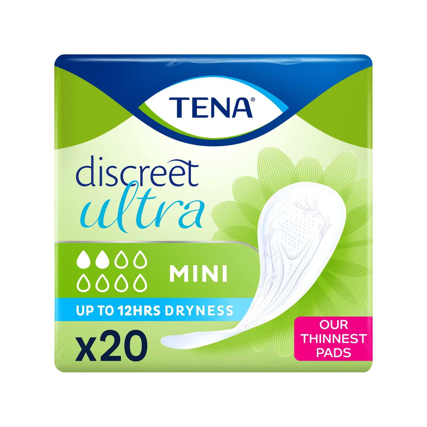 TENA Lady Discreet Mini 20 pads, UK version