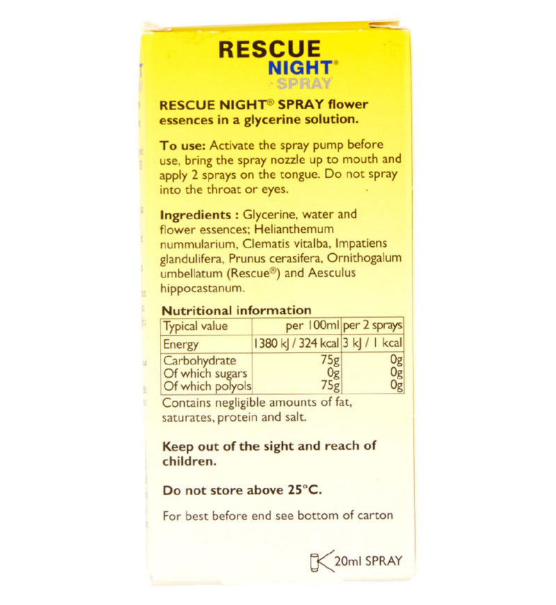Bach Rescue Remedy Night Spray 20ml - British product