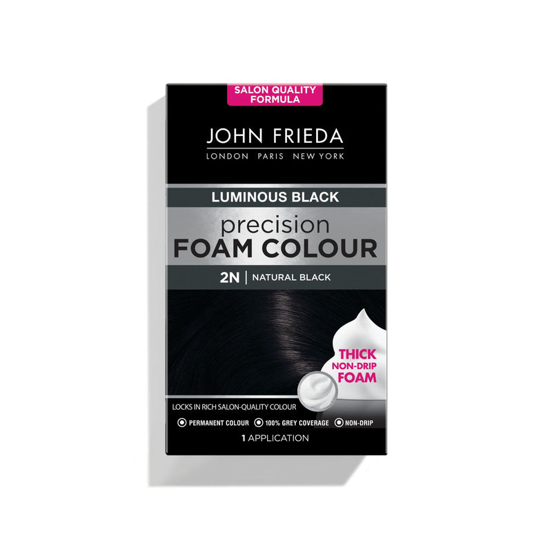 John Frieda Precision Foam Colour Natural Black 2N 130ml, imported from the UK