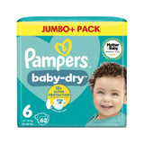 Pampers Baby-Dry nappies size 6 13-18kg (British brand)
