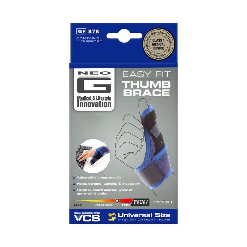 Neo G easy-fit thumb brace one size (British brand)