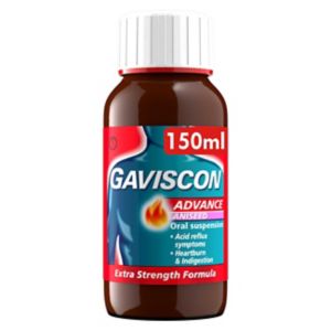 Gaviscon Advance Aniseed Flavour Oral Suspension 150ml Heartburn Relief