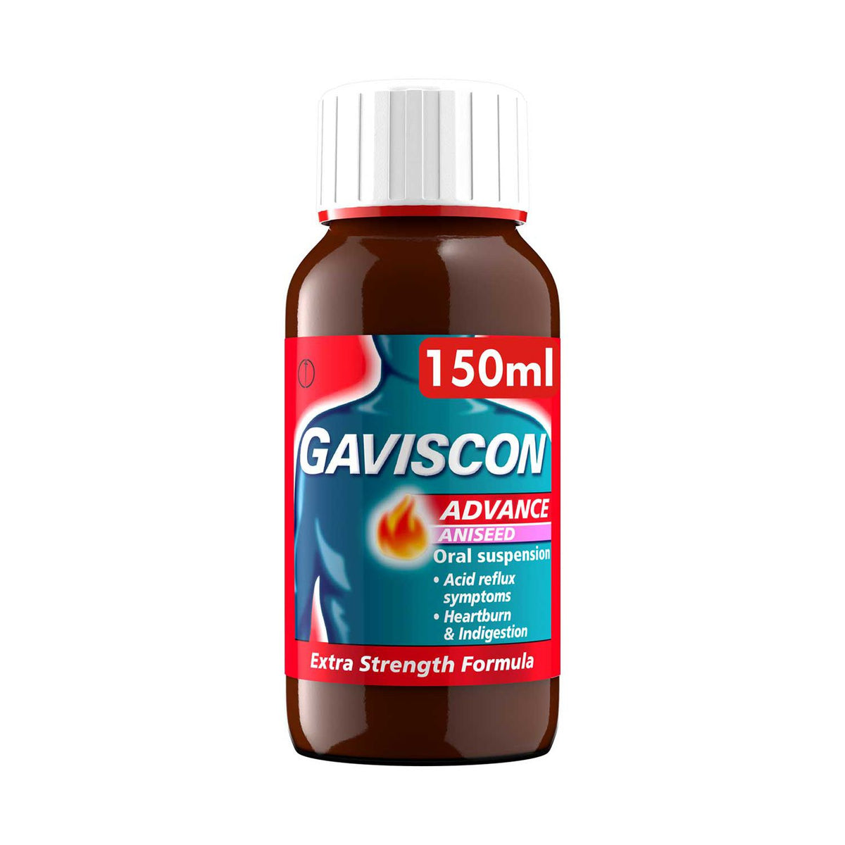 Gaviscon Advance Aniseed Flavour Oral Suspension 150ml, UK version