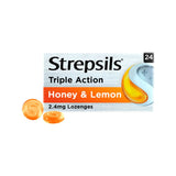 Strepsils halspastiller honning sitron 24 stk, importert fra Storbritannia