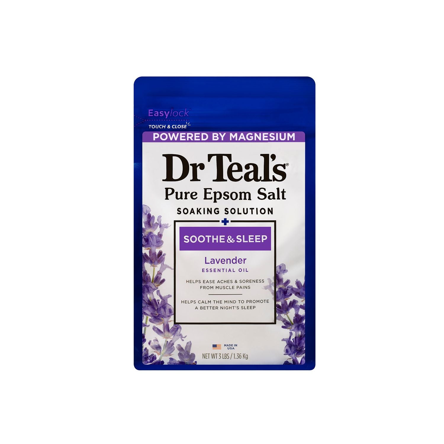 Dr Teal's lavender Epsom salt soaking solution 1.36kg - British product