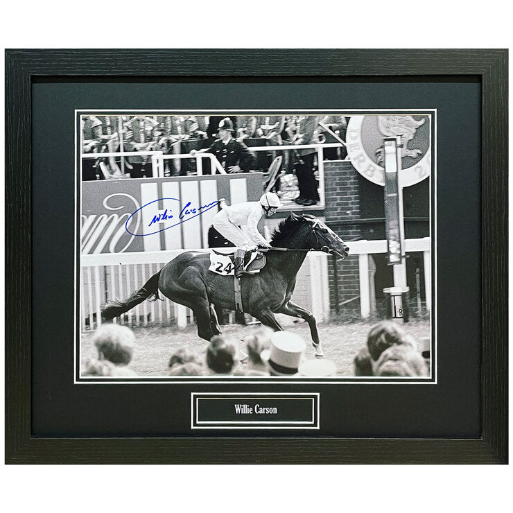Allstarsignings signed framed photo Willie Carson 40x30cm (British brand)