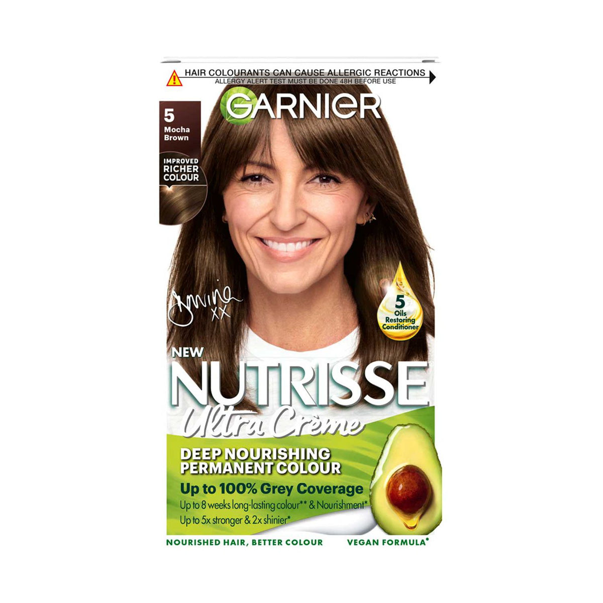 Garnier Nutrisse hair dye 5 Mocha Brown, UK version