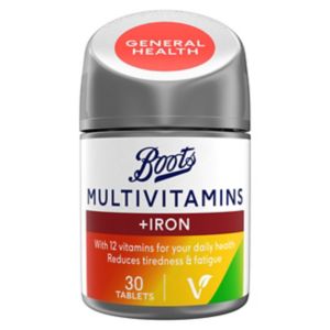 Boots Multivitamines avec Fer Complément Alimentaire 30 Comprimés