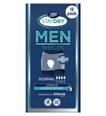 Boots StayDry Men Normal Shields - 120 Shields (12 Pack Bundle) GOODS Boots   