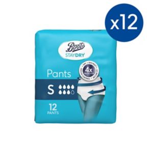 Boots Staydry Incontinence Pants Small 144 count - British product