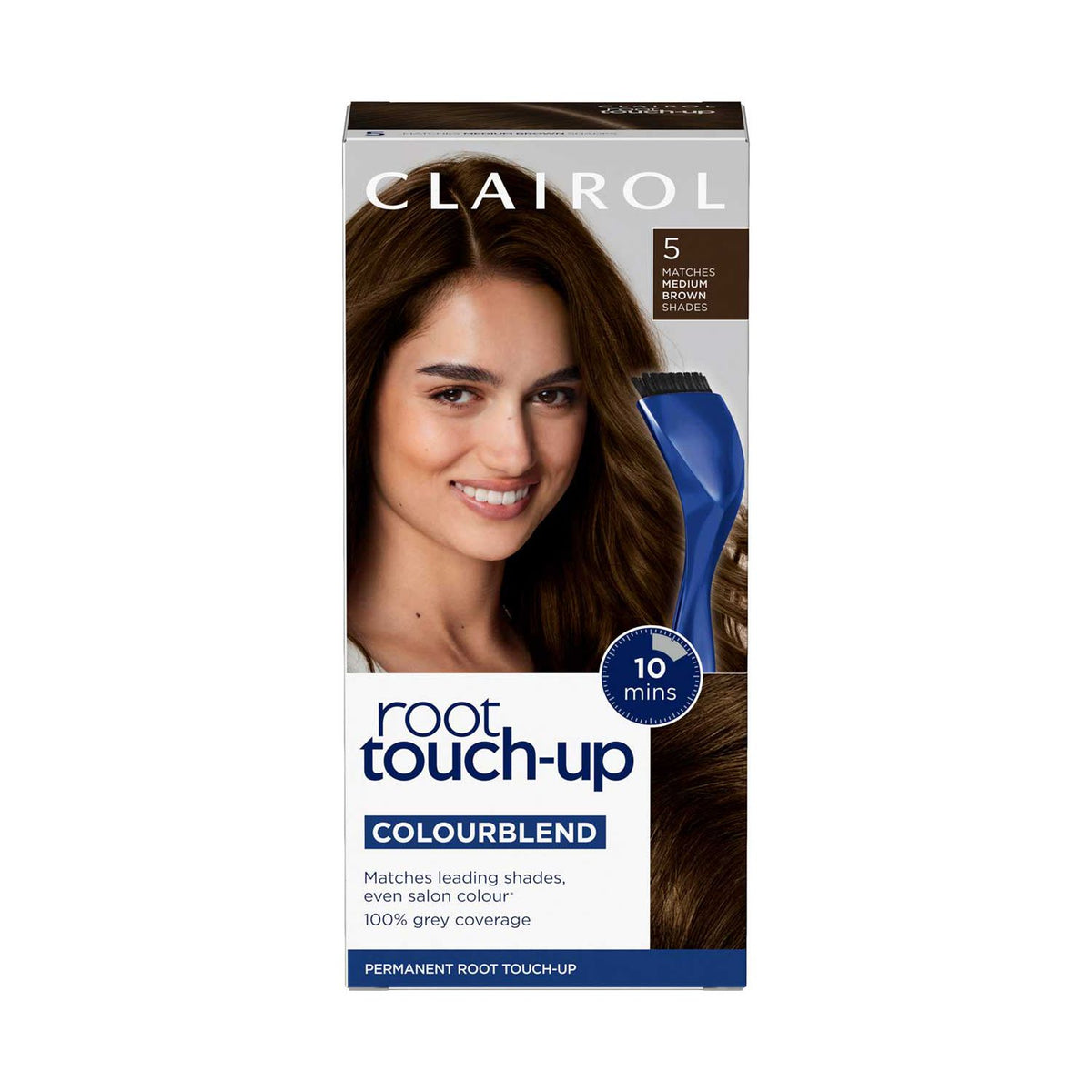 Clairol root touch-up teinture permanente pour cheveux marron moyen 30ml (marque britannique)