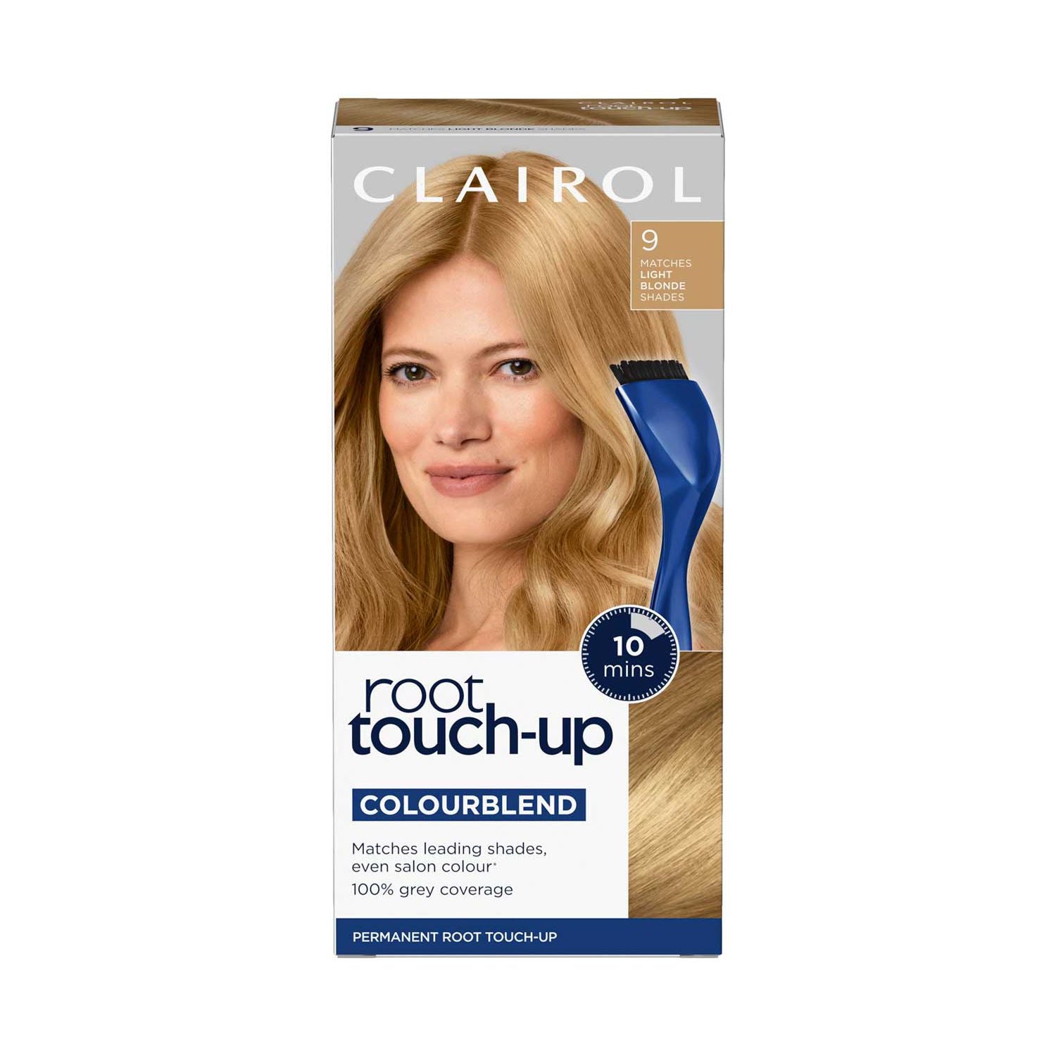 صبغة شعر Clairol Root Touch-Up الدائمة 9 أشقر فاتح 30 مل، النسخة البريطانية