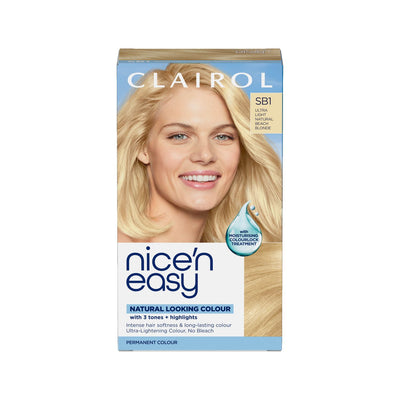 Boots Clairol Nice'n Easy Permanent Hair Dye Ultra Light Natural Beach Blonde 177ml- Kjøp online hos McGrocer
