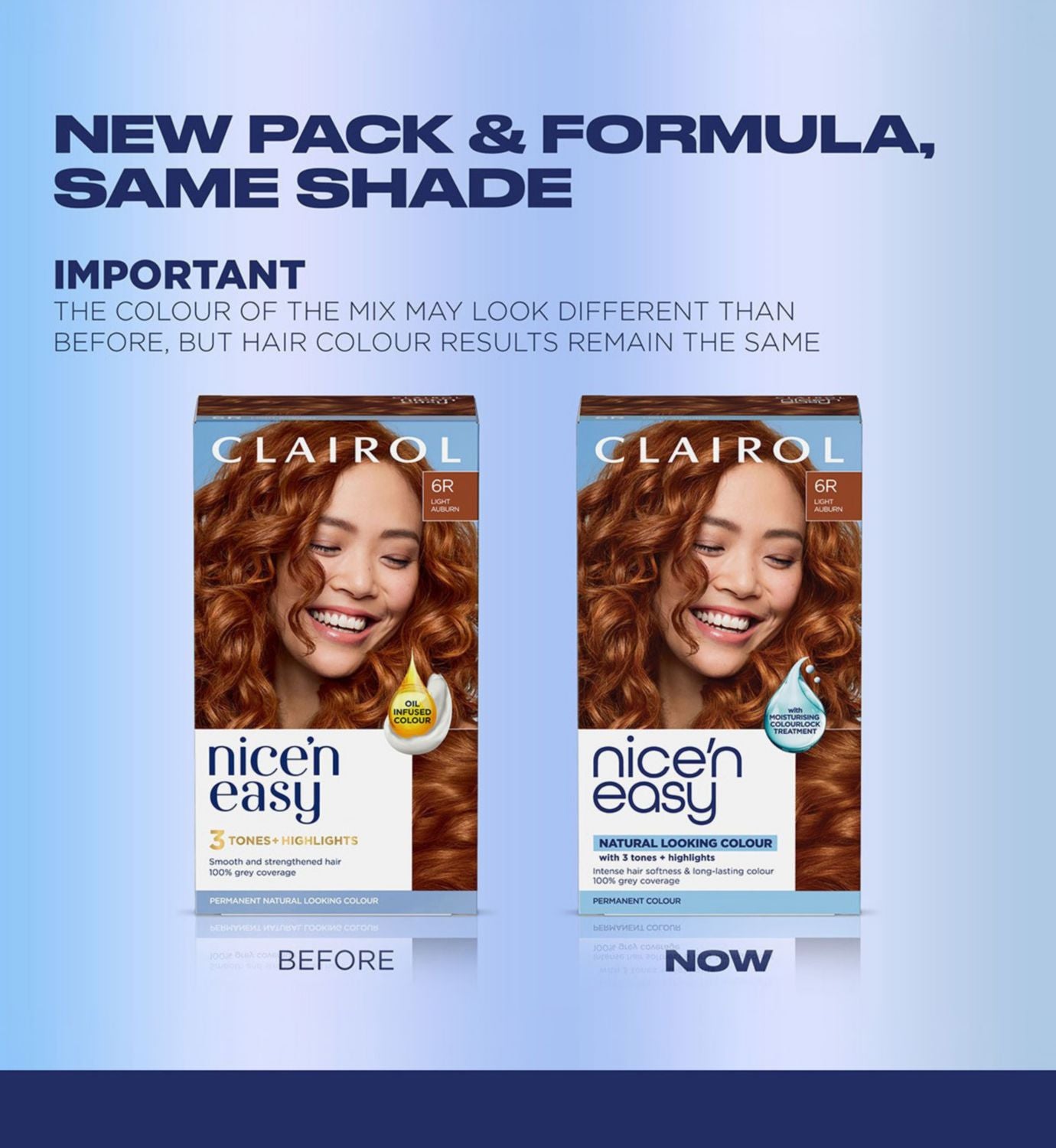 Clairol Nice'n Easy Light Auburn hair dye 177ml - British product