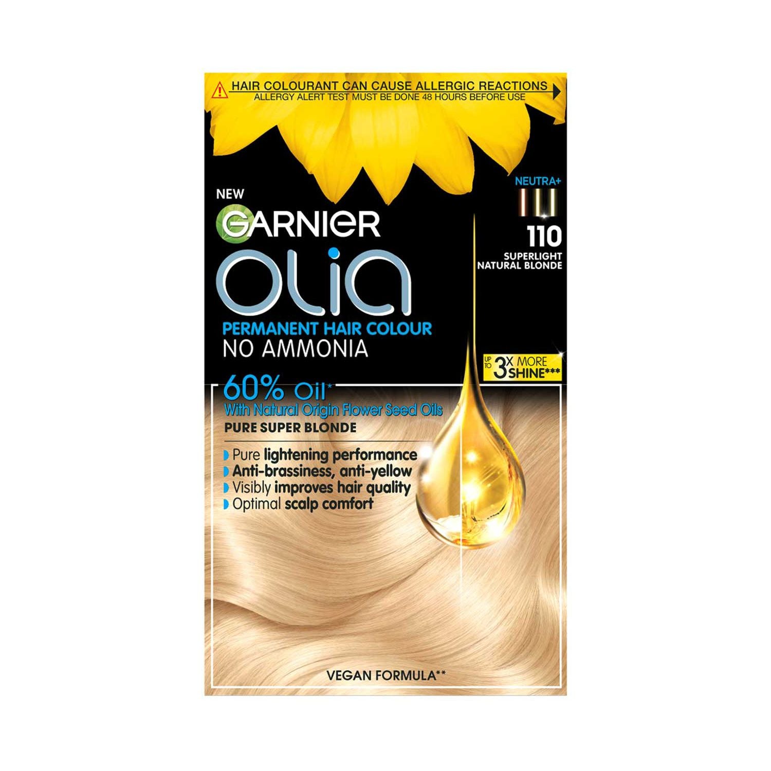 Garnier Olia 110 superhelles naturblondes Haarcolorationsmittel (britische Marke)
