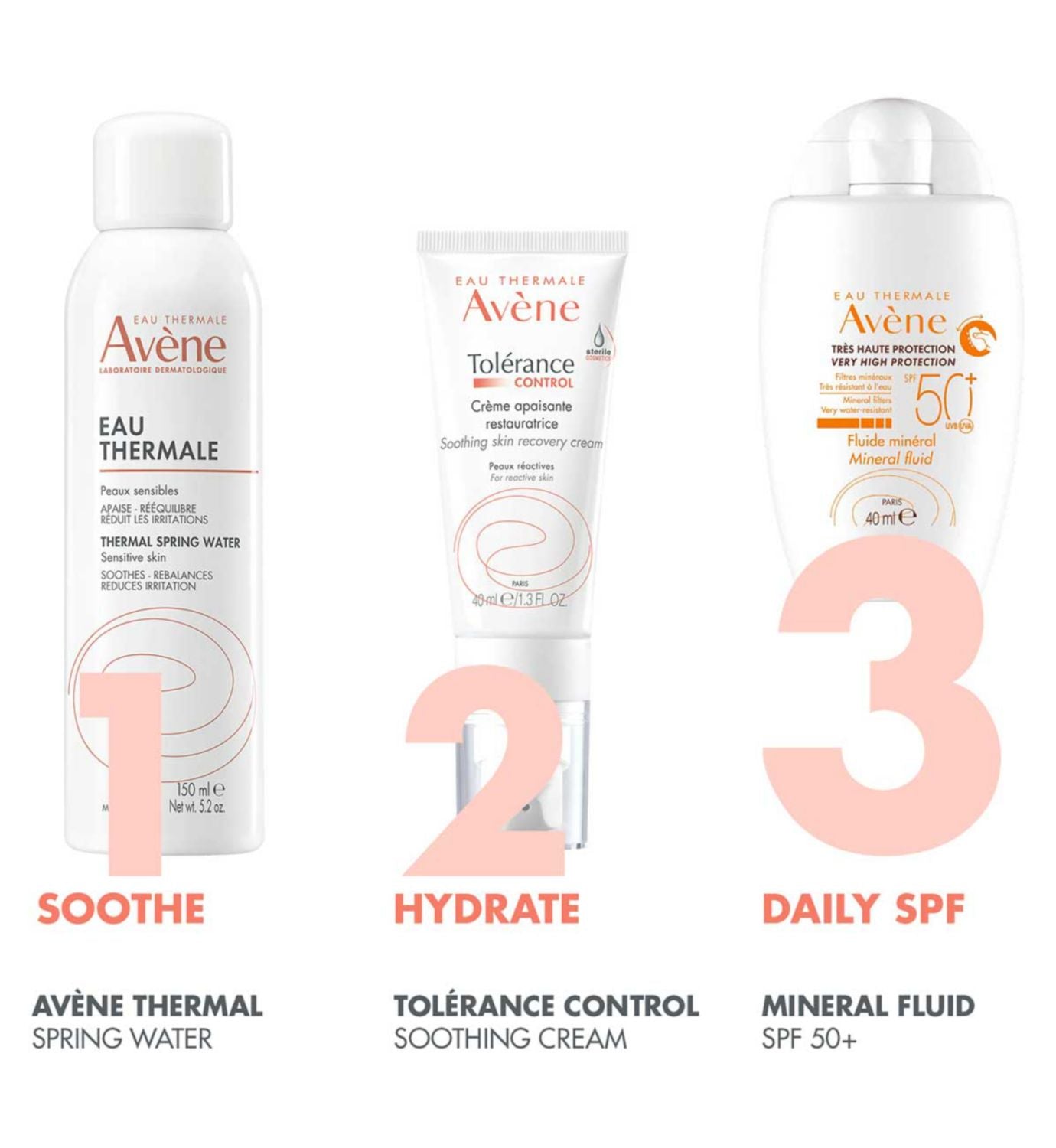 Avène mineral fluid SPF50+ sun cream 40ml - British product