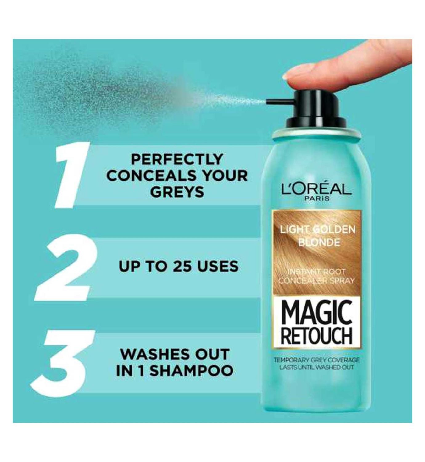 L'Oreal Paris Hellblond Ansatz-Abdeckspray 75ml, britische Version