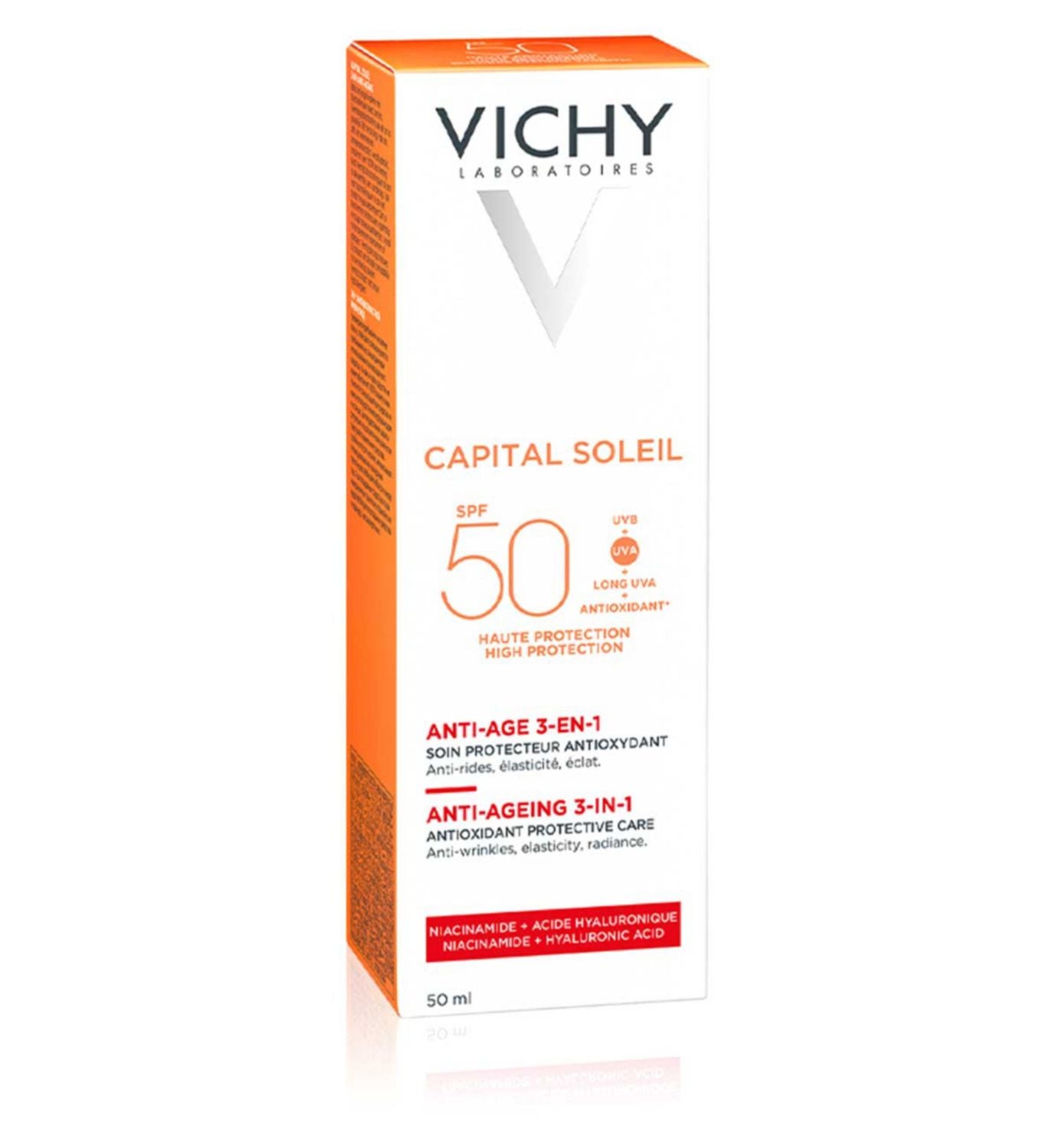 Crème solaire anti-âge Vichy Capital Soleil SPF50 50ml, importée du Royaume-Uni