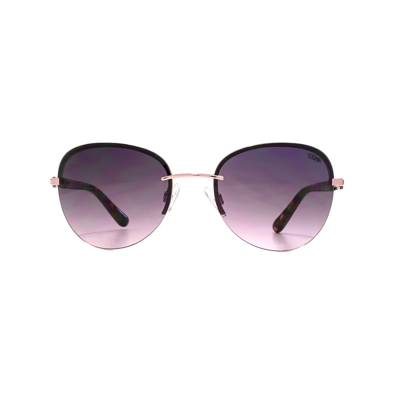 Suuna semi rimless pink frame sunglasses (British brand)