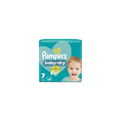 Boots Pampers Baby-Dry Size 7 Nappies, 30 Count, 15kg+- Buy online at McGrocer