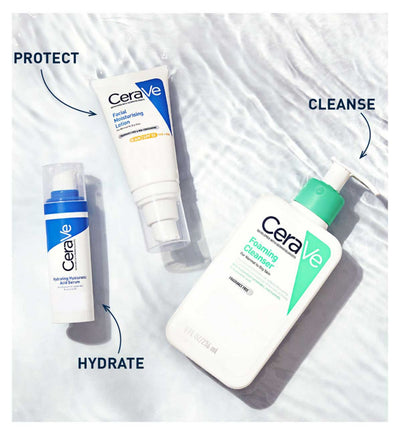 Boots CeraVe Foaming Cleanser Niacinamid Normal Fet Hudrens 236ml - Kjøp online hos McGrocer