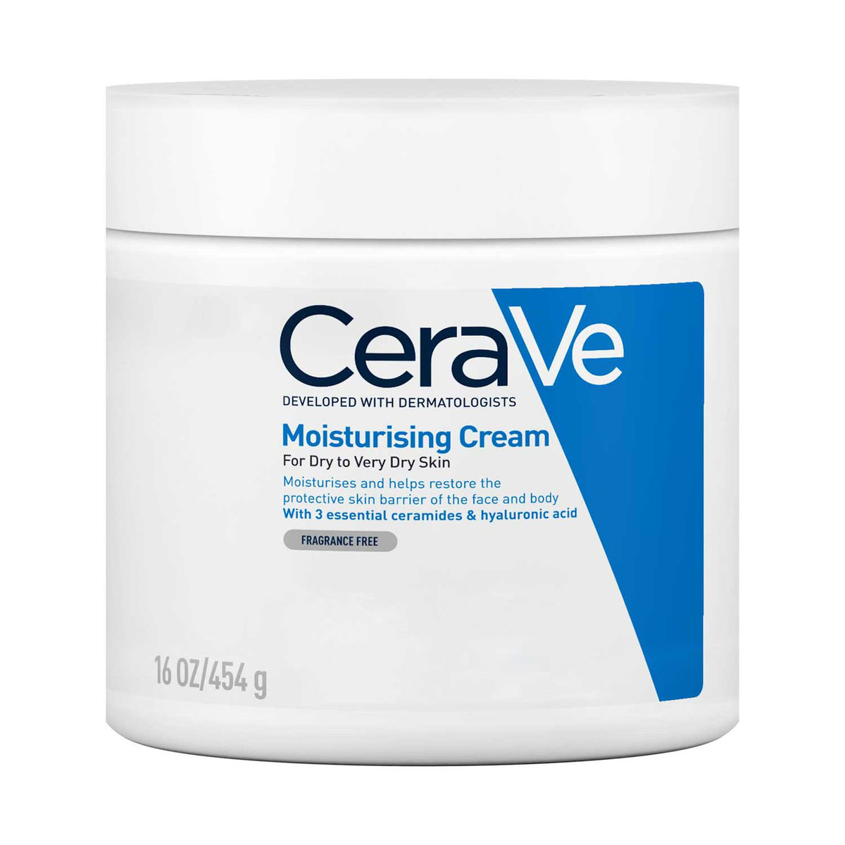CeraVe Moisturising Cream Pot Hyaluronic Acid Ceramides 454g - British product