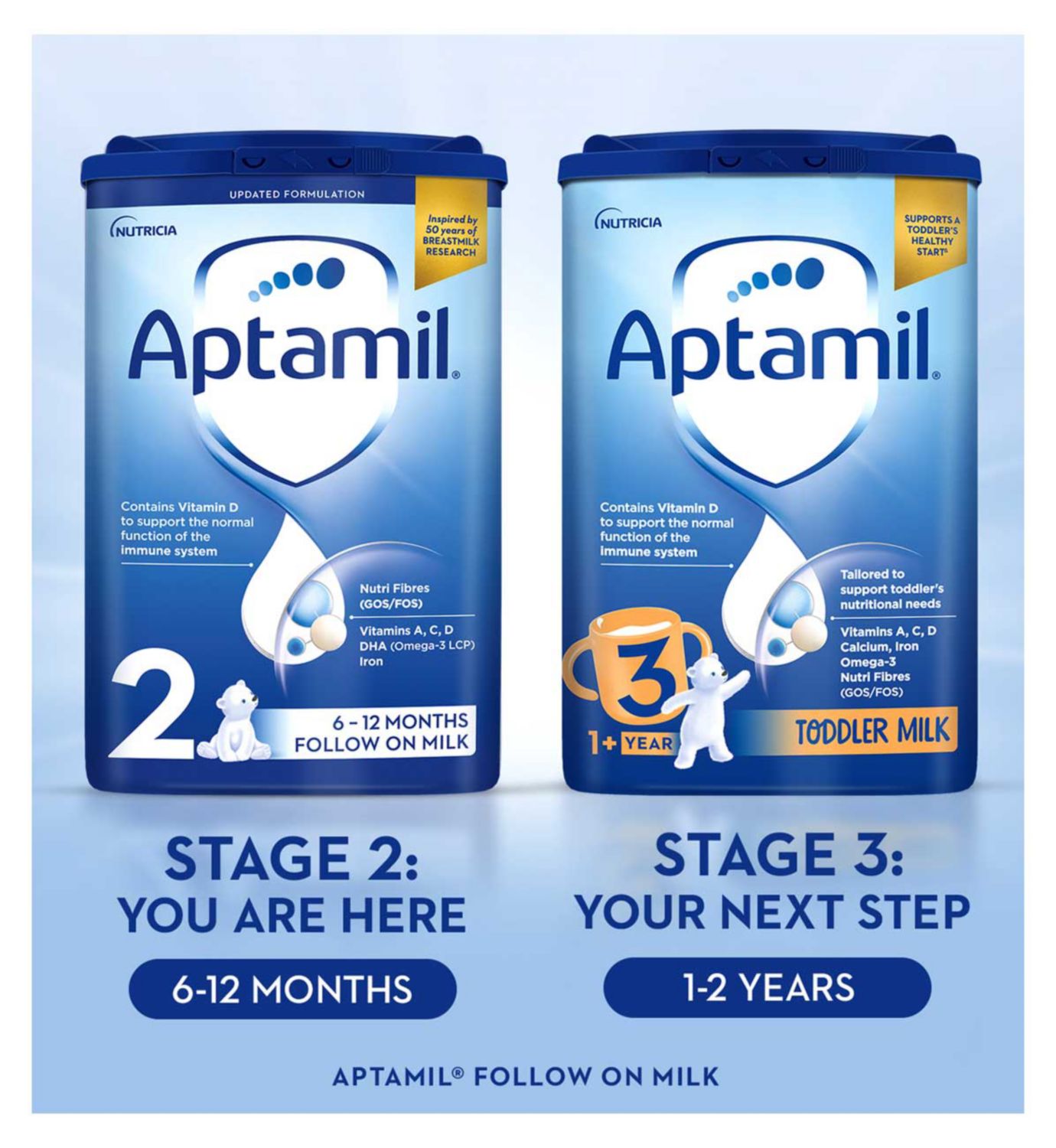 Aptamil Follow On Baby Milk Formula Powder 800g - British product