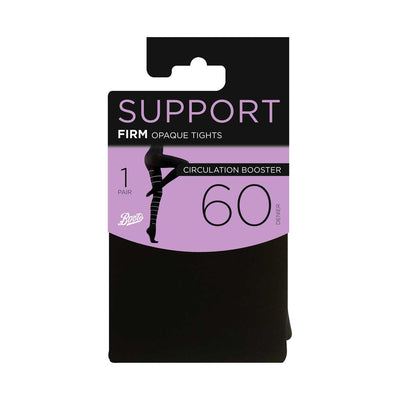 Boots Collants opaques à maintien ferme 60 deniers, noirs, 1 paire, petite taille