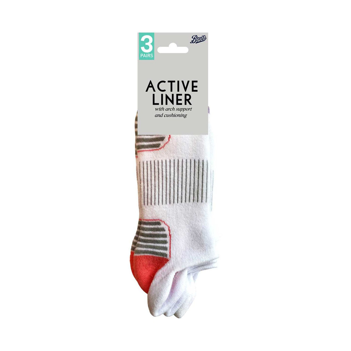 Boots cotton liners 3 pair pack size 4-7 - British product