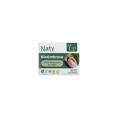 Boots Naty BioEmbrace Nappies Size 1 2-5kg 25 Nappies- Buy online at McGrocer