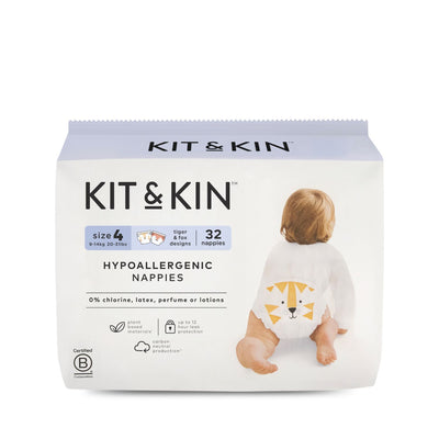 Boots Kit & Kin Size 4 Hypoallergenic Nappies 32 Pack- Buy online at McGrocer