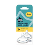 Tommee Tippee anti-colic baby bottle teats medium flow pack of 2, imported from the UK