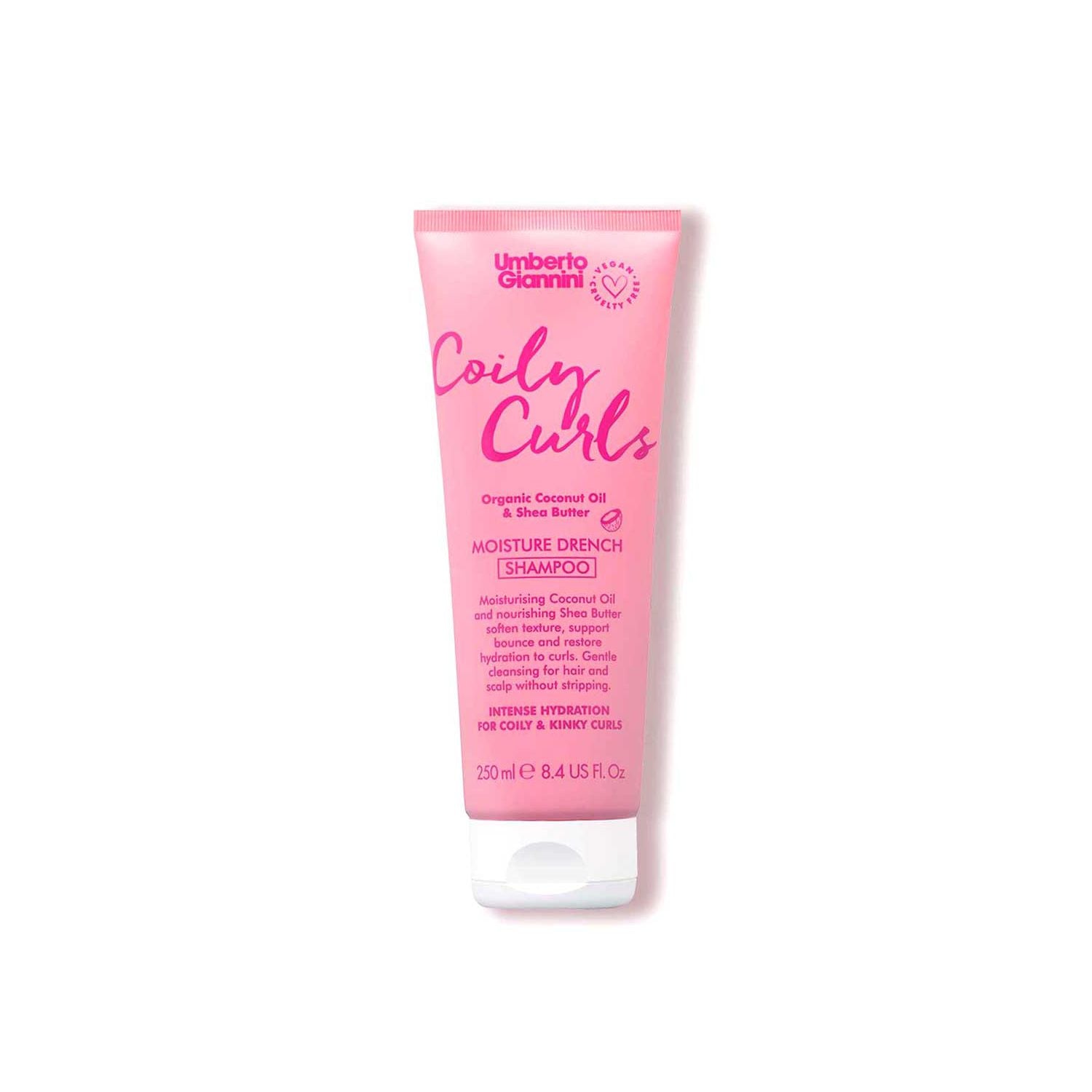 Umberto Giannini Coily Curls Moisture Shampoo 250ml, imported from the UK